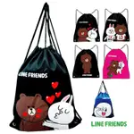 LINE FRIENDS 束口後背袋