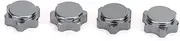 RC Car Hub Nut 17mm Aluminium Alloy Wheel Hub Nut Anti Dust Cover 4pcs Multi Color Optional Replacement Parts for HSP 1/8 RC Car Models Xray Agama LOSI HB AE Mugen Team C HSP ZD (Black)