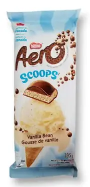 Nestle Aero Scoops Vanilla Bean Milk Chocolate Bar, 105g/3.7oz.