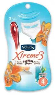 Schick Xtreme3 Women's Disposable Razors with Hawaiian Tropic Scented Handles...