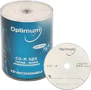 OPTIMUM CD-R 700MB 52X Logo Top Recordable Media 100 Discs (no Container) FFP A20-31-817-BX