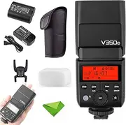 [GODOX] V350C Flash for Canon 1/8000s HSS 2.4G GN36 500 Full Power Flashs 0.1s-1.7s Recycle Time TTL Speedlight for Canon 6D 80D 77D 70D 60D 50D 40D 30D 800D 750D/760D 700D 650D 600D 550D 500D(V350-C)