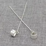 2pcs of 925 Sterling Silver Plain Bail Drop with Eyepin Pendant Charm Bail 35mm