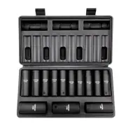 VEVOR 1/2" Drive Impact Socket Set, 13 Piece Deep Socket Set Metric 10-24mm, 6 P