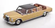1/18 KK-SCALE MERCEDES BENZ S-CLASS 600 PULLMAN (W100) LANDAULET 1964 GOLD BLCK