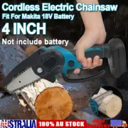 4'' Cordless Mini Wood Cutting Saw Electric Chainsaw Body For Makita 18V Battery