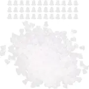 [Zerodis] Highly Silicone Material, Low Allergy and Comfortable, Transparent Design, 500pcs 4mm Clear Earrings Back with Convenient Package for Lovers, Making, Repairs