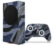 Skin Wrap for XBOX Series S Console Controller Camouflage Blue
