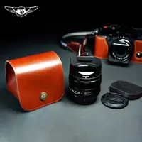 在飛比找蝦皮購物優惠-熱勇攝影-臺灣TP手工牛皮適用于富士相機鏡頭包 索尼真皮鏡頭