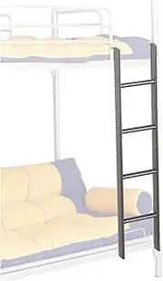 Metal Gray Twin Loft Bed Ladder with Hooks, Modern RV Bunk Bed Ladder for Smaller Kids Teens Daughter Son, 45"/51"/55"/59" Tall (Size : 1.4m/4.6ft)