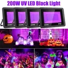 4X 200W Black Light Flood Light Bar UV LED Stage Blacklight Party DJ Halloween