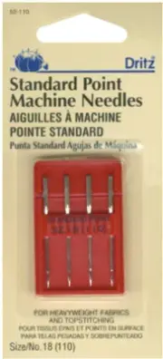 Dritz Universal Machine Needles 4/Pkg-Size 18/110, 52-110, 3 Pack