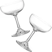 2pcs Retro Cocktail Glass Cocktail Coupe Glasses Double Vodka Mini Cup Mixer Drinks Stemless Wine Glasses Drinking Games Martini Coupe Shakers Water Bottle Schott for Transparent