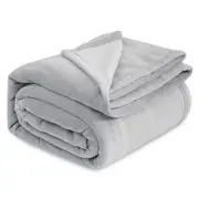 Fleece Blanket California King - California King (102" x 96") Light Grey