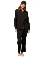 [Wanderluxe Sleepwear] Ash Pyjama Set in Black