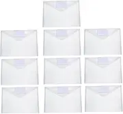 HOODANCOS 10 Pack A4 Plastic File Storage Bags Document Storage Pouch Lightweight Document Bag Holder for School Office