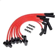 8Pcs 8.5mm Ignition Cable Spark Plug Wires with Clips 522R Fit for Jeep Fit for Grand Fit for Cherokee Fit for Wagoneer Fit for Cherokee Fit for Briarwood Fit for Wrangler Fit for Comanche