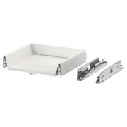 EXCEPTIONELL drawer, low with push to open, white, 40x37 cm