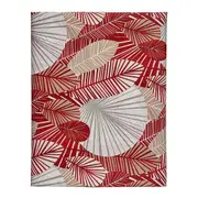 Tablecloth Beige Maroon Thin Canvas 140 x 180 Cm