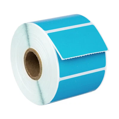 ZEBRA 2.25 x 1.25 BLUE Direct Thermal Labels - (12) Rolls - LP2824 ZP450 LP2844