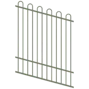 ProtectorAl 0350-1200W x 1500H Pale Eucalypt Loop Top Pool Fence Panel Raked Up to 15º