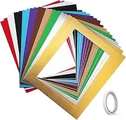 NOLITOY 10in Cardboard Photo Frames Mats 20 Pcs Paper Colorful Mats for Wall Decor