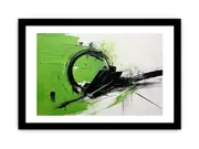 Green Black Abstract Framed Art Framed print Art Poster