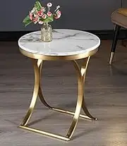 Coffee Table Light Luxury Marble Coffee Table Modern Minimalist Creative Stainless Steel Side Table Living Room Sofa Side Small Round Table Center Table for Living Room Furniture