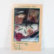 Quilt Pattern Pine Tree Lodge Angels 1996 Tree Skirt Wall Hanging Table Runner