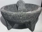 in Mexico Genuine Mexican Manual Guacamole Salsa Maker Volcanic Lava Rock Stone