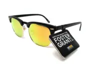 Foster Grant Maxblock Mirrored Sunglasses CALI 10 BLK MIR 100% UV Protection