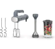 Ninja CI105BRN Foodi Power Mixer System, 750-Peak-Watt Immersion Blender and Han
