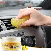 XUKEY Car cleaning gel universal Dust dirt Cleaner Slime Yellow Lemon Fragrance cleaning putty for keyboard/cell phone/calculator/TV remote/car auto interior auto detail tools Car gifts for Men Women