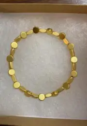 Handmade 18k/14k matte gold plated beaded bracelet