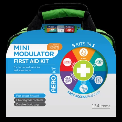 AEROKIT 3 Series Mini Modulator First Aid Kit - Softpack with 5 Colour-Coded ...