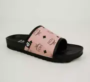 $325 MCM Men Soft Pink Visetos Coated Canvas Slides Sandal 46/US 13 MEX8S2K05PZ0
