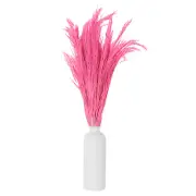 20PCS Purple Red Pampas Grass Decor, 17" Artificial Faux Dried Grass Flower