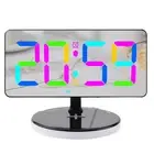Digital Alarm Clock with Wireless Charging, Mirrored LED Clock for Bedroom5431