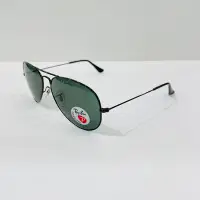在飛比找Yahoo!奇摩拍賣優惠-【名家眼鏡】雷朋經典款飛行員偏光太陽眼鏡黑色框配墨綠色鏡片R