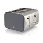 Swan Nordic 4 Slice Toaster - Crumb Tray - Brushed Stainless - 6 settings - NEW