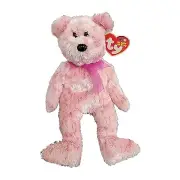 TY Beanie Babies Pink Bear SMITTEN 2002 Original With Tags Retired Plush Toy