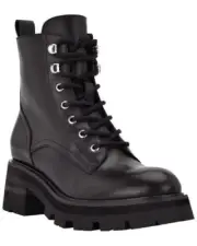 Marc Fisher Women's Black Lucien Lace Up Booties SZ 9M