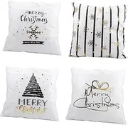 ROMISBABA Cushion Cover Xmas Supplies Pillowcase White Memory Foam Pillow Protector