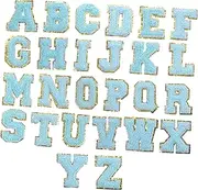 DOITOOL 26PCS Decorative Embroidered Patches for DIY Repair Letter Shaped Back Patches Durable Coat and Bag Accessories Skin Friendly Sew Designs