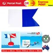 1-2pcs Large Scuba Dive Boat Flag (alpha flag) 75x60cm 35x30cm 35x50 AU STOCK