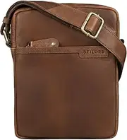 STILORD 'Blake' Herrentasche zum Umhängen Leder Kleine Schultertasche Männer 8 Zoll Messenger Bag DIN A5 Echtes Vintage Leder