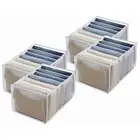 4Pcs Wardrobe Storage Organiser, Jeans Compartment Storage Box Closet,8260