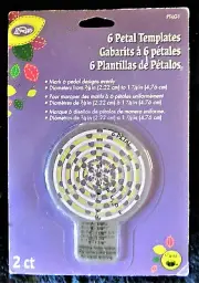 2ct 6 Petal Templates Large LoRan/Dritz #PT-LG1 Durable Plastic Sewing Quilting