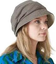 [CHARM] Womens Organic Cotton Sun Hat - Reversible Colour Slouch Beret Japanese Design Chemo Hat