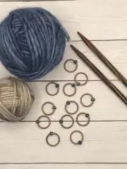Old Books Petite O ring stitch markers (knitting, Handmade)